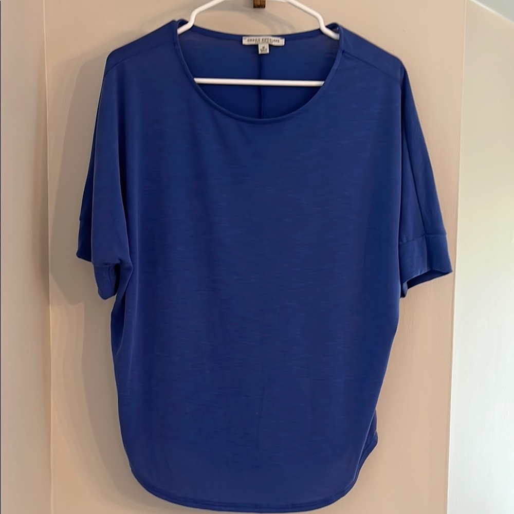 Green Envelope Blue Relaxed Boxy Short Sleeve T-Shirt